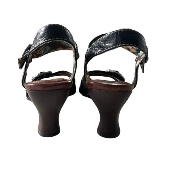 Naya Womens Size 7.5 Black Leather Tawny Sandal Pump - Picture 4 of 7